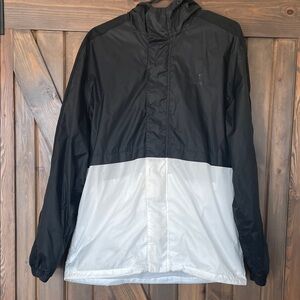 adidas Men’s Black and White Windbreaker Running/Track Light Weight Hoodie.